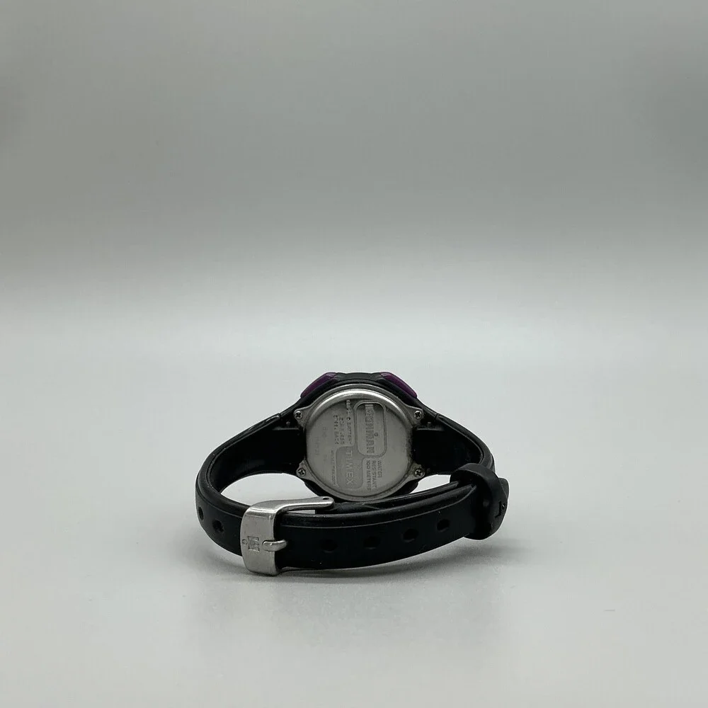 Timex Ironman Triathlon Womens Watch 34mm Black Purple T5K523 New Battery